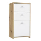 Best Chest Storage Cabinet 2 Drawers 1 Door In Artisan Oak/White - Price Crash Furniture