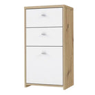 Best Chest Storage Cabinet 2 Drawers 1 Door In Artisan Oak/White - Price Crash Furniture