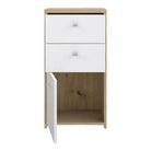 Best Chest Storage Cabinet 2 Drawers 1 Door In Artisan Oak/White - Price Crash Furniture