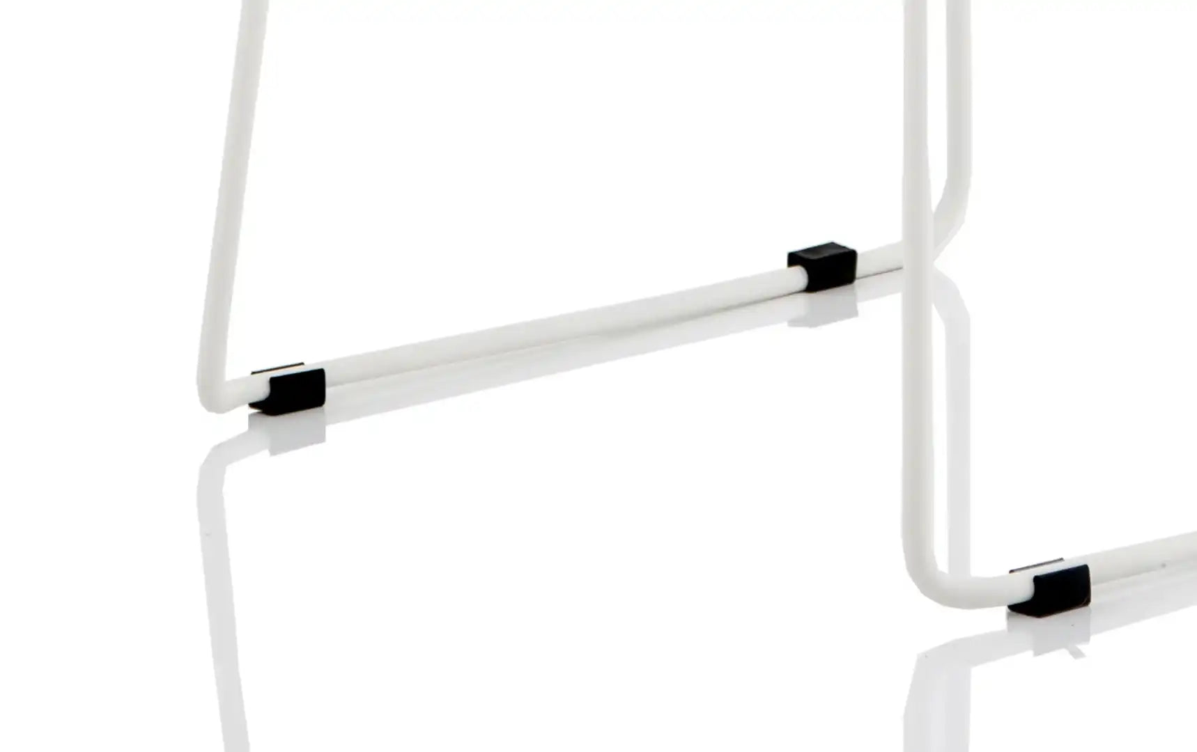 Florence White Frame Fabric Seat High Stool Chair - Price Crash Furniture