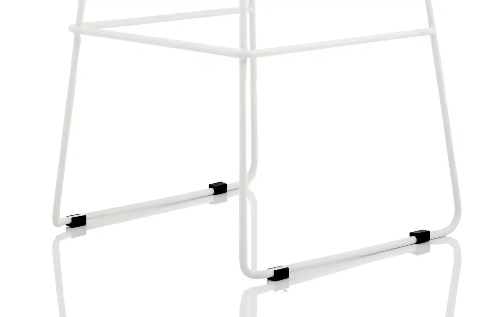 Florence White Frame Fabric Seat High Stool Chair - Price Crash Furniture