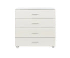 Lido - White high gloss 4 drawer chest of drawers - Price Crash Furniture