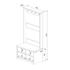 Corona Grey hall shoe bench with hat & coat rack - Price Crash Furniture