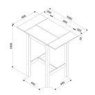 Corona Grey Dining Set - square high breakfast bar drop leaf table and bar chair set - Price Crash Furniture