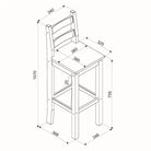 Corona Grey	Pair of Chairs - high breakfast bar chair (pair) - Price Crash Furniture