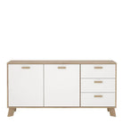Ikast Sideboard 2 Doors + 3 Drawers in Jackson Hickory and White - Price Crash Furniture