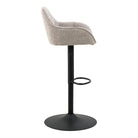 Brooke Swivel Bar Stool with Height Adjustable Function in Monza Beige (set of 2) - Price Crash Furniture