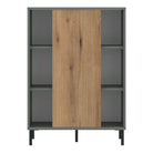 Darwin Sideboard 1 Door in Green/Oak - Price Crash Furniture