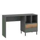 Darwin Desk 2 Drawer in Green/Oak - Price Crash Furniture