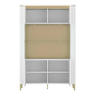 Lazio Vitrin 2 Door in Alpine White/White Gloss - Price Crash Furniture