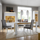 Lazio Vitrin 2 Door in Alpine White/White Gloss - Price Crash Furniture