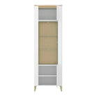 Lazio Vitrin 1 Door in Alpine White/White Gloss - Price Crash Furniture