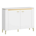 Lazio Sideboard 2 Door in Alpine White/White Gloss - Price Crash Furniture