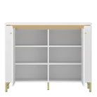Lazio Sideboard 2 Door in Alpine White/White Gloss - Price Crash Furniture