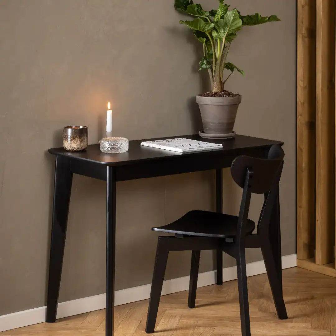 Roxby Office Desk in Black - Price Crash Furniture