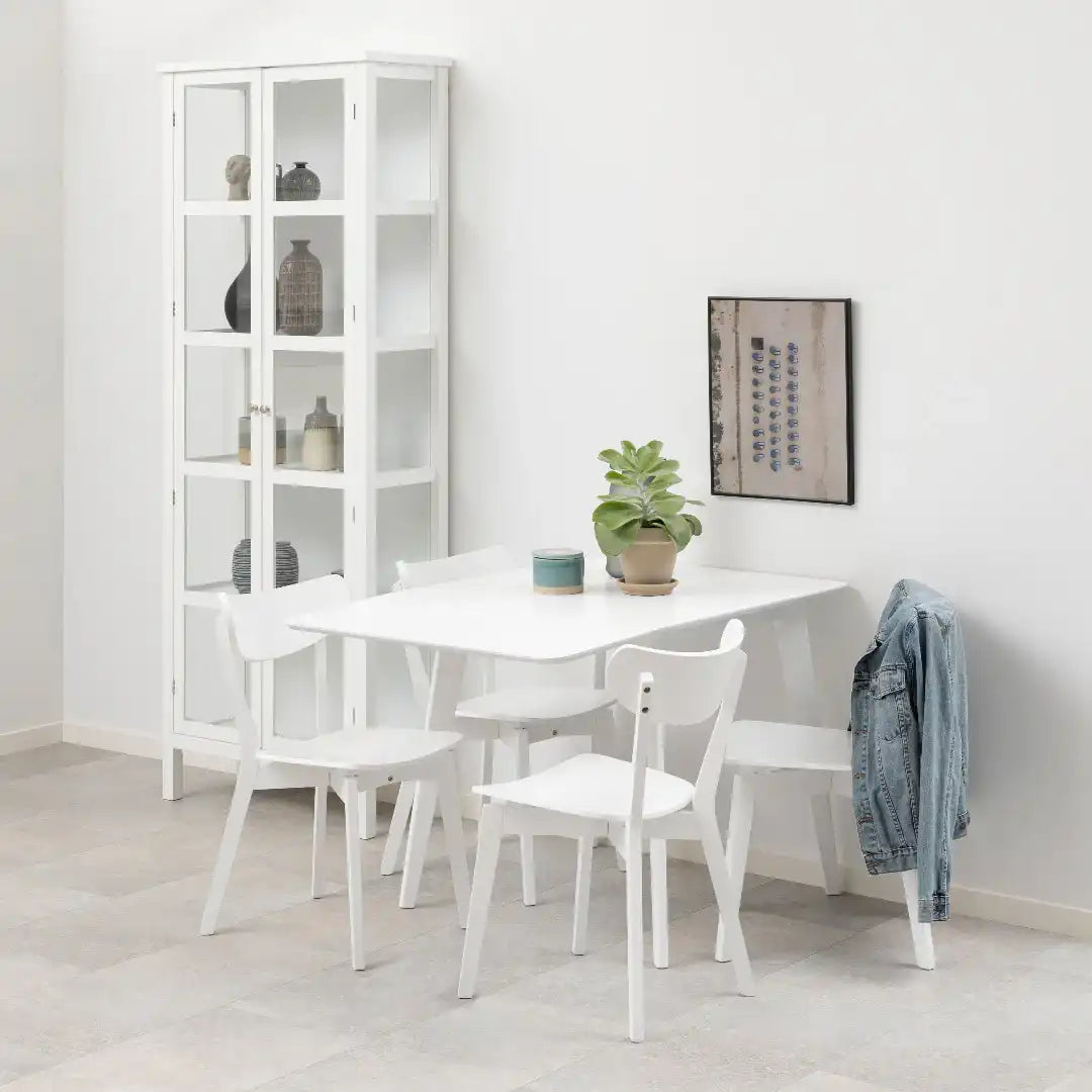 Roxby Square Dining Table in White - Price Crash Furniture