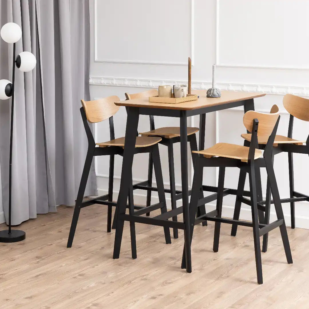 Roxby Bar Table in Oak - Price Crash Furniture