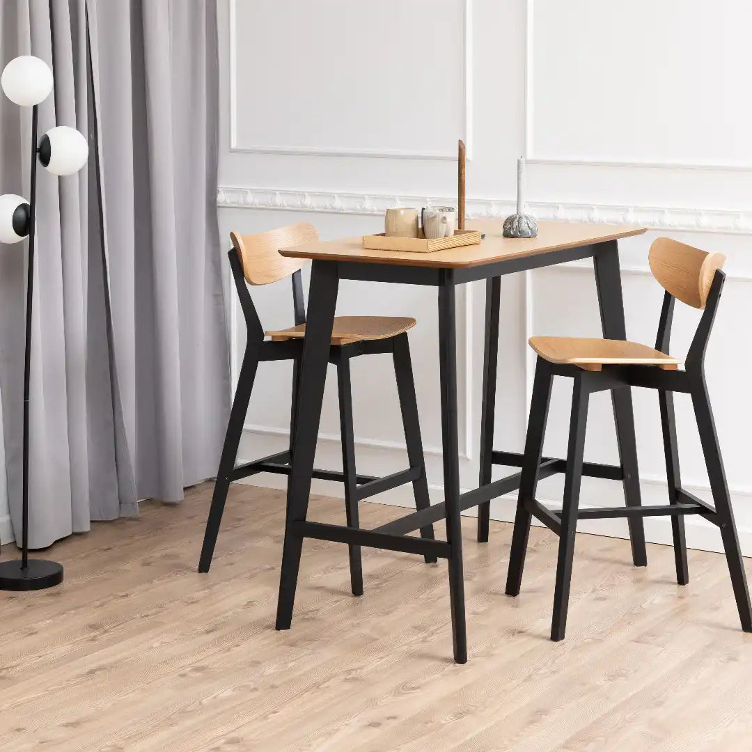 Roxby Bar Table in Oak - Price Crash Furniture