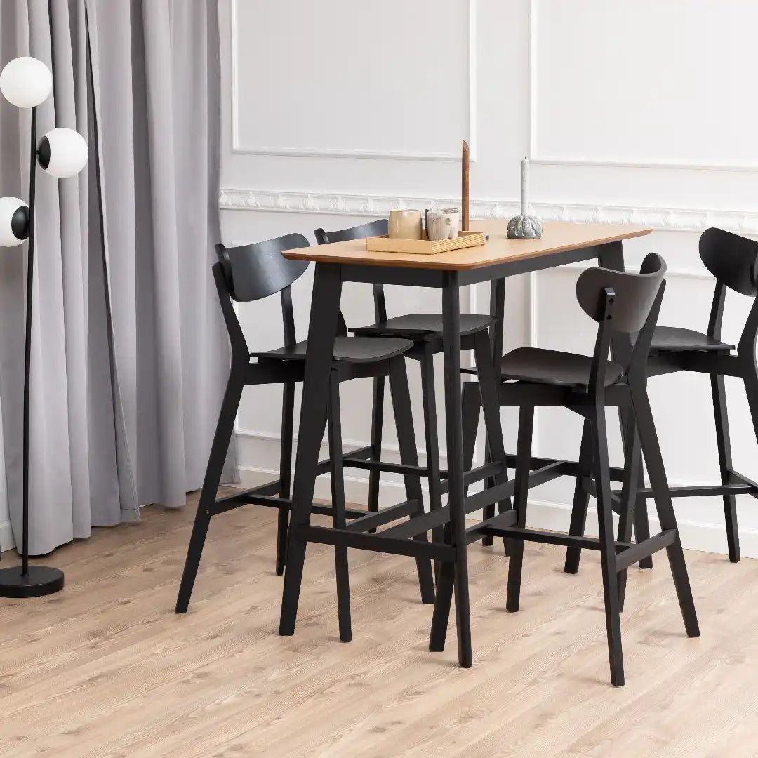 Roxby Bar Table in Oak - Price Crash Furniture