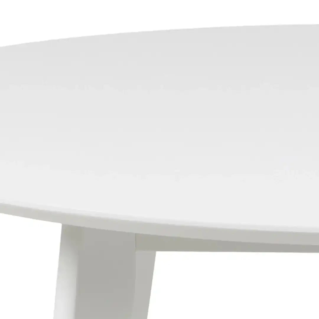 Roxby Round Dining Table in White - Price Crash Furniture