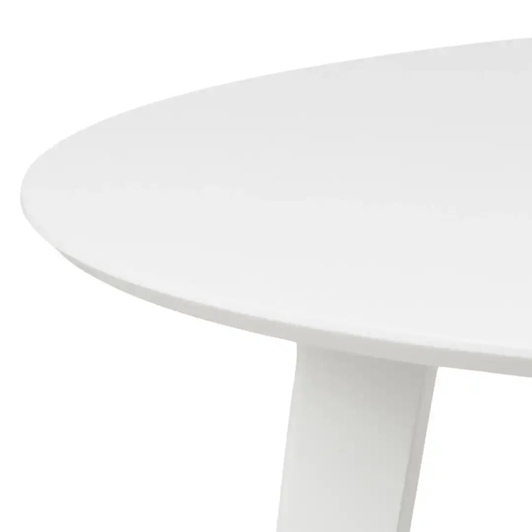 Roxby Round Dining Table in White - Price Crash Furniture