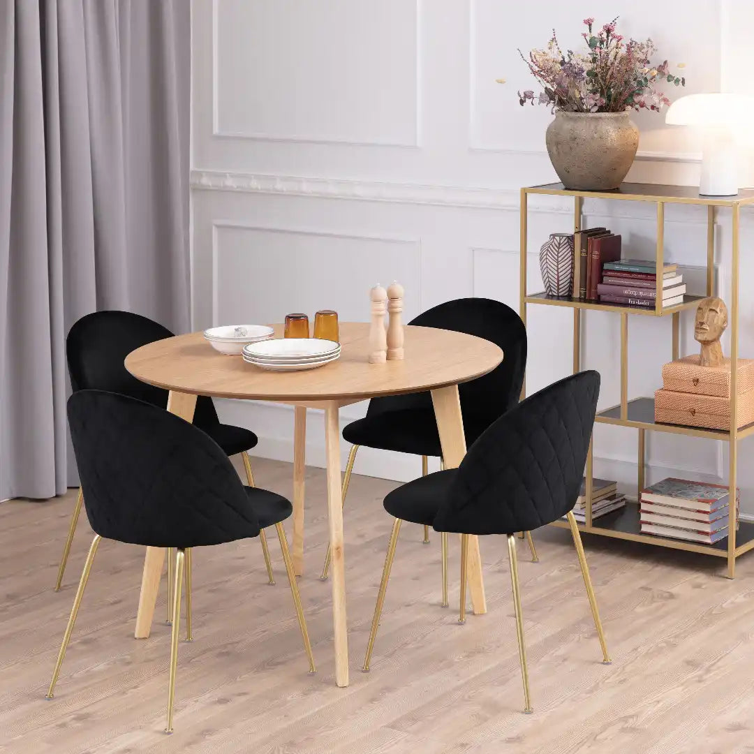 Roxby Round Dining Table in Oak 105x76cm - Price Crash Furniture