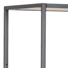 Seaford Black Metal Large Asymmetrical Bookcase with 5 Oak Shelves - Price Crash Furniture