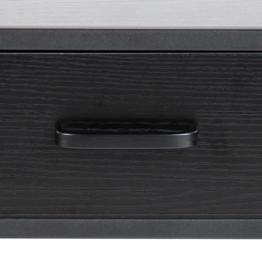 Seaford Bedside Table with 1 Drawer in Black - Price Crash Furniture