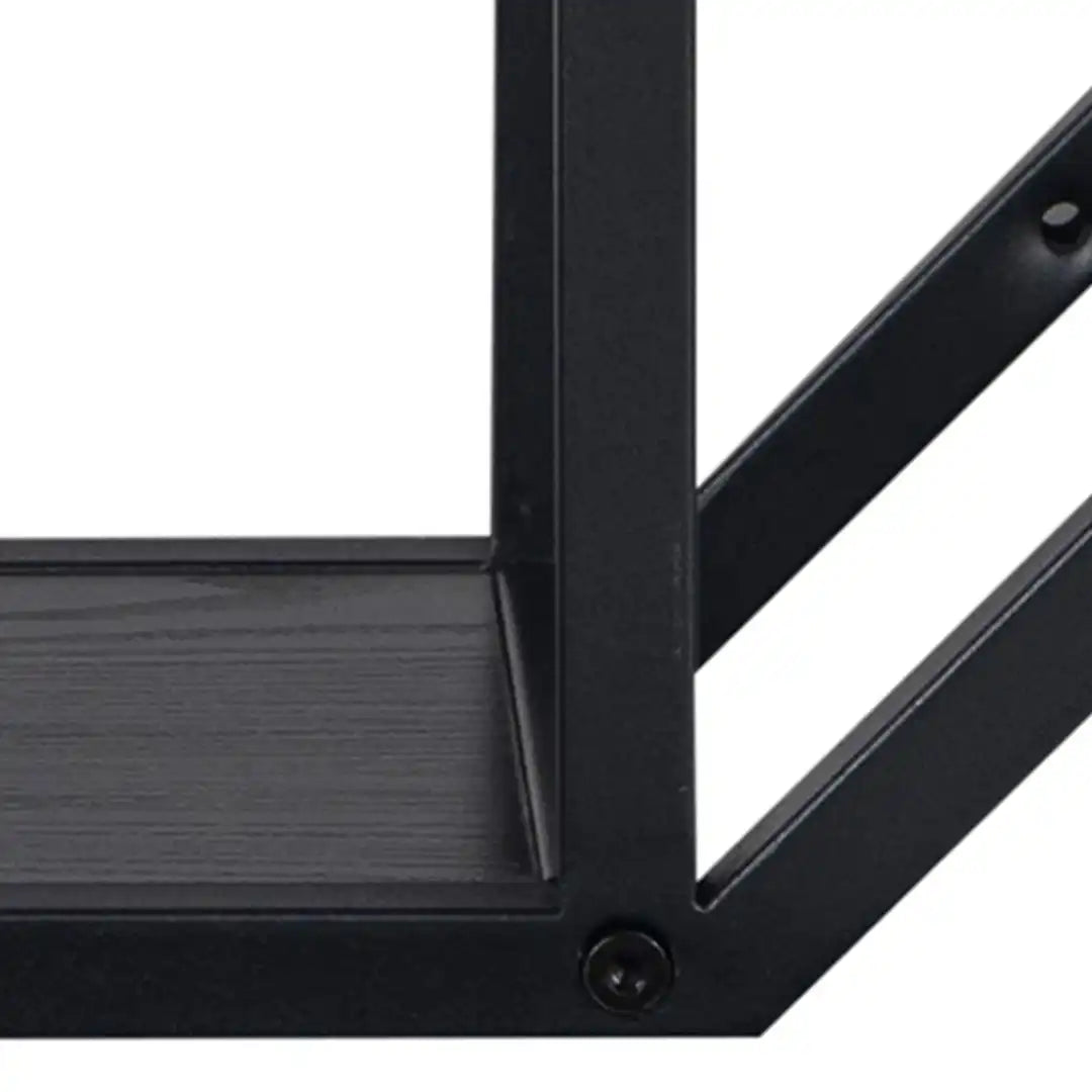 Seaford Octagonal Metal Wall Shelf in Black - Price Crash Furniture