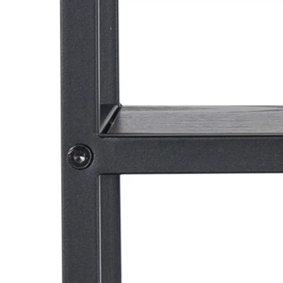 Seaford Octagonal Metal Wall Shelf in Black - Price Crash Furniture