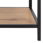 Seaford Bookcase with 5 Shelves in Black and Oak - Price Crash Furniture