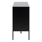 Seaford 1 Door 3 Drawer Small Sideboard in Black & Oak - Price Crash Furniture