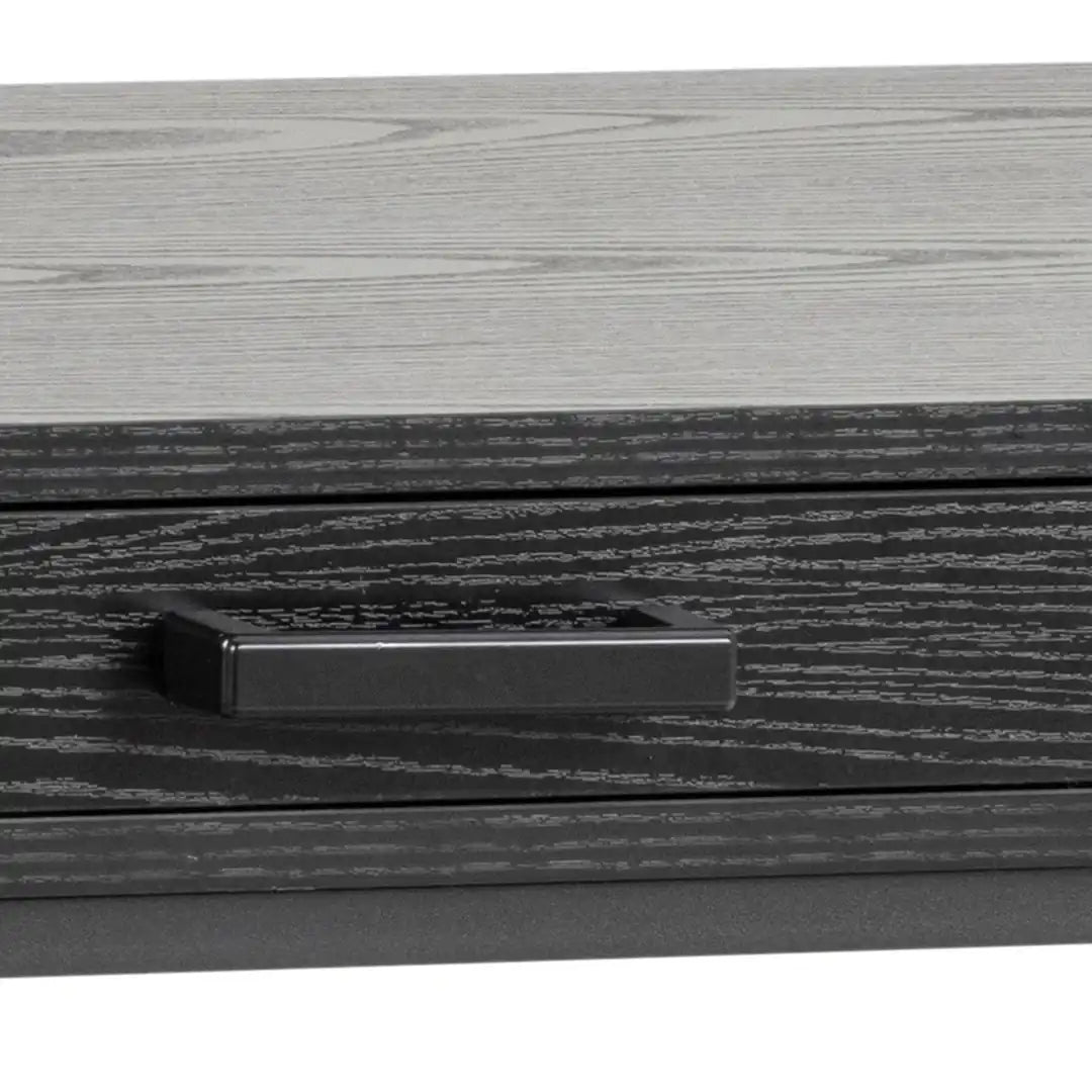 Seaford 1 Drawer Office Desk in Ash Black - Price Crash Furniture