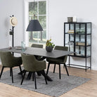 Seaford 2 Glass Door Display Cabinet in Black - Price Crash Furniture