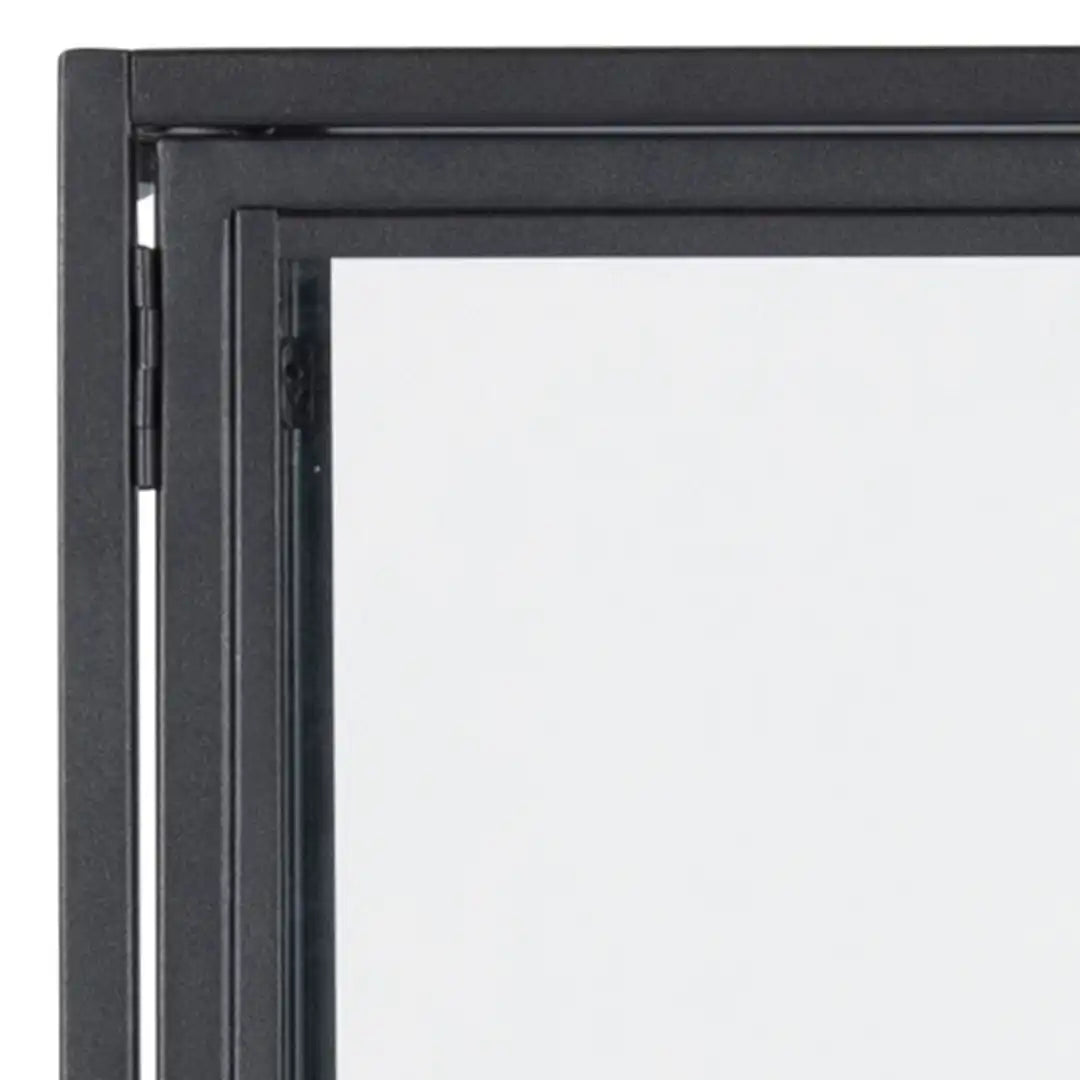 Seaford 2 Glass Door Display Cabinet in Black - Price Crash Furniture