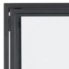 Seaford 2 Glass Door Display Cabinet in Black - Price Crash Furniture
