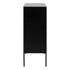 Seaford 4 Door Sideboard in Black & Oak - Price Crash Furniture
