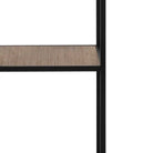 Seaford Bookcase with 2 Drawers and 3 Shelves in Black & Oak - Price Crash Furniture