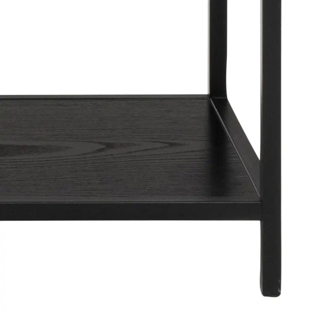 Seaford Bookcase with 4 Shelves in Black - Price Crash Furniture