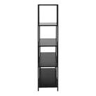 Seaford Bookcase with 4 Shelves in Black - Price Crash Furniture