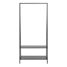 Seaford Clothes Rack with 2 shelves in Black - Price Crash Furniture