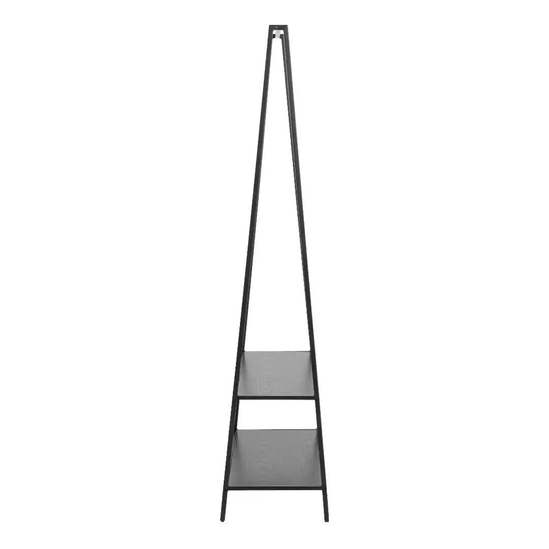 Seaford Clothes Rack with 2 shelves in Black - Price Crash Furniture
