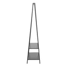 Seaford Clothes Rack with 2 shelves in Black - Price Crash Furniture