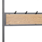 Seaford Clothes Rack with 3 Shelves in Black and Oak - Price Crash Furniture