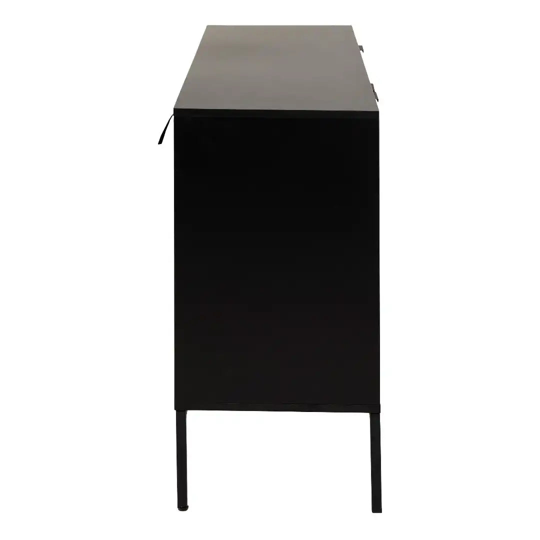 Seaford Sideboard with 2 Doors and 3 Drawers in Black - Price Crash Furniture