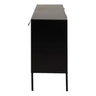 Seaford Sideboard with 2 Doors and 3 Drawers in Black - Price Crash Furniture