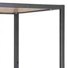 Seaford Tall Black Metal Bookcase with 5 Shelves in Oak - Price Crash Furniture