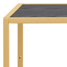 Seaford Wide Gold Metal Bookcase with 4 Black Shelves - Price Crash Furniture