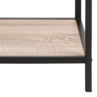 Seaford Tall Black Metal Bookcase with 5 Sonoma Oak Shelves - Price Crash Furniture