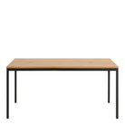 Seaford Dining Table in Black & Oak - Price Crash Furniture